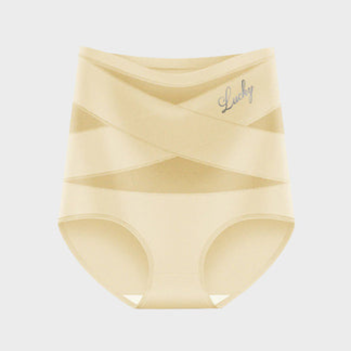 Braga Moldeadora de Cintura Alta — Control de Abdomen Sin Costuras — Beige
