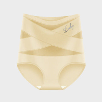 Braga Moldeadora de Cintura Alta — Control de Abdomen Sin Costuras — Beige