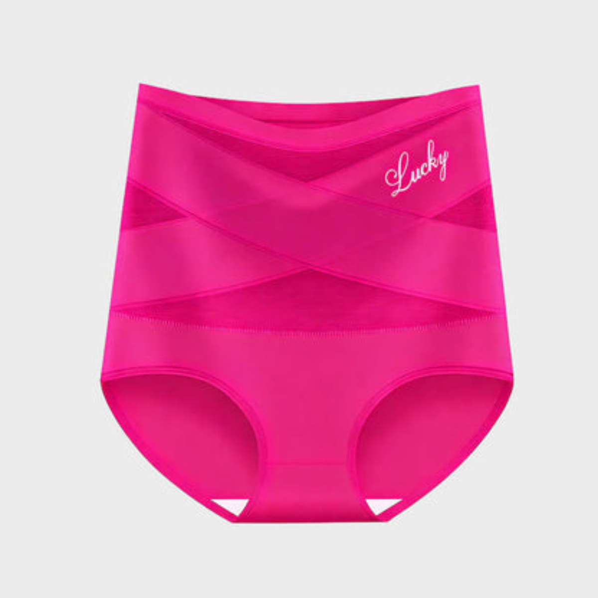 Braga Moldeadora de Cintura Alta — Control de Abdomen Sin Costuras — Rosa Fucsia