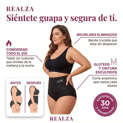 Braga moldeadora REALZA — siéntete guapa y segura de ti: comodidad todo el día, michelines eliminados, glúteos y cintura esculpidos